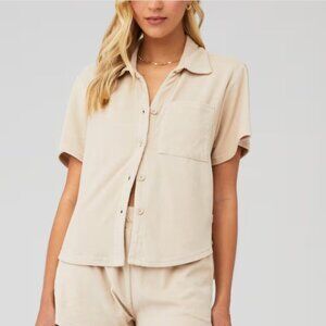 ARAMINTA JAMES NWT Terry Shirt in Biscuit Size Small